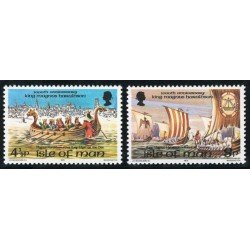 Man (isla de) Nº 33/34 1000 Aniv. del rey Magnus Haraldson-barcos- Lujo Man (isla de) Nº 33/34 1000 Aniv. del rey Magnus Haraldson-barcos- Lujo