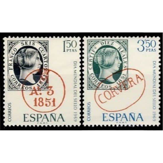 España Spain 1922/23 1969 Día mundial del sello MNH España Spain 1922/23 1969 Día mundial del sello MNH