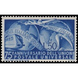 Italia Italy 538 1949 75º Aniv. de la UPU MNH Italia Italy 538 1949 75º Aniv. de la UPU MNH