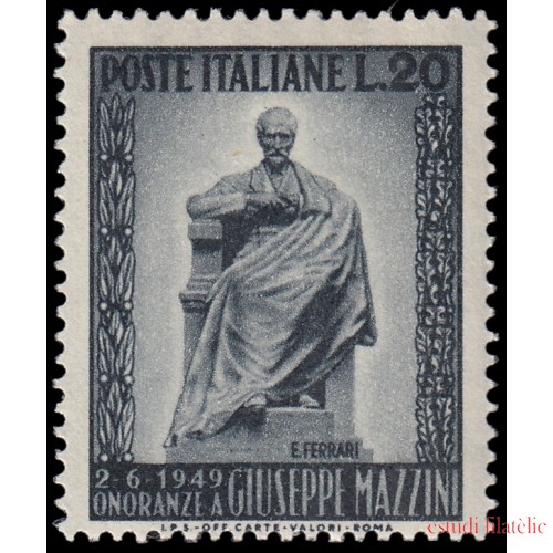 Italia Italy 542 1949 Inauguración del monumento a G. Mazzini MNH
