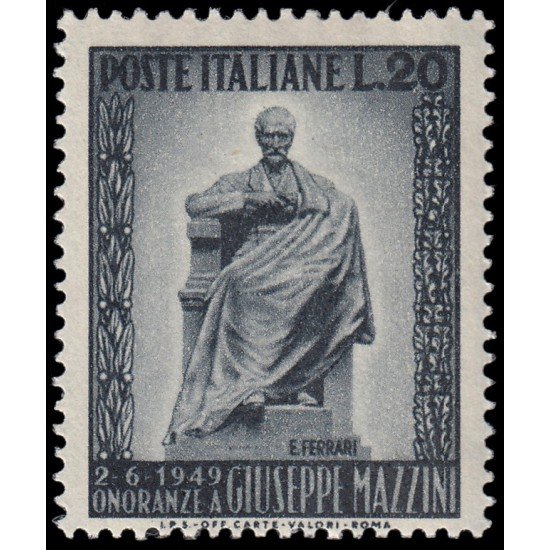 Italia Italy 542 1949 Inauguración del monumento a G. Mazzini MNH