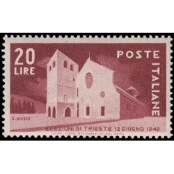 Italia Italy 544 1949 Elecciones de Trieste Catedral MNH Italia Italy 544 1949 Elecciones de Trieste Catedral MNH
