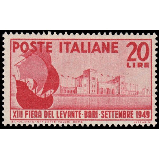 Italia Italy 548 1949 13ª Feria de Levante en Bari MNH