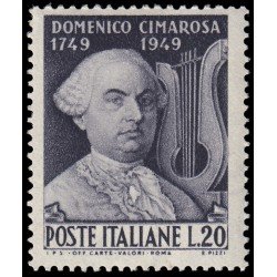 Italia Usado 553 1949 Bicentenario del compositor D. Cimarosa MNH Italia Usado 553 1949 Bicentenario del compositor D. Cimarosa MNH