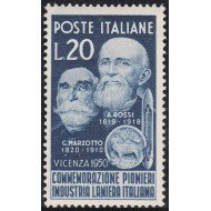 Italia Italy 566 1950 Pioneros de la industria de la lana Efigies MNH
