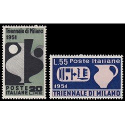 Italia Italy 605/06 1951 Trienal de Milán MNH Italia Italy 605/06 1951 Trienal de Milán MNH