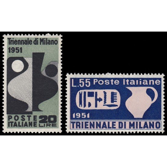 Italia Italy 605/06 1951 Trienal de Milán MNH