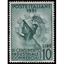 Italia Italy 613 1951 3er Censo industrial y comercial MNH Italia Italy 613 1951 3er Censo industrial y comercial MNH