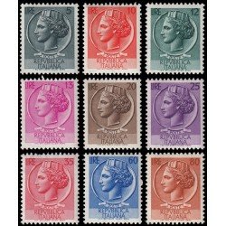 Italia Italy 648/55 1953-54 Serie corriente Moneda de Siracusa MNH Italia Italy 648/55 1953-54 Serie corriente Moneda de Siracusa MNH