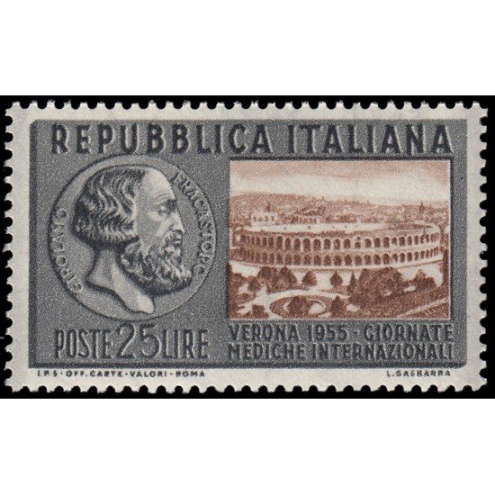 Italia Italy 695 1955 Jornadas internacionales de medicina en Verona MNH