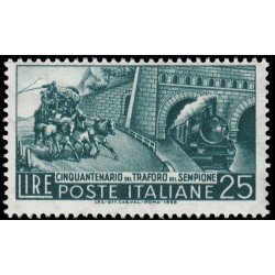 Italia Italy 724 1956 50 Aniv. del tunel de Simplon MNH Italia Italy 724 1956 50 Aniv. del tunel de Simplon MNH