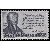 Italia Italy 730 1956 Centenario de la muerte del físico A. Avogadro MNH