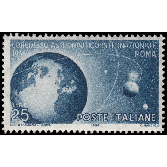 Italia Italy 733 1956 Congreso internacional de astronáutica Roma MNH