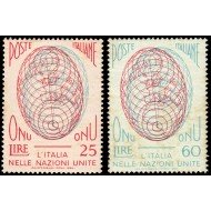 Italia Italy 734/35 1956 Entrada de Italia en la ONU MNH