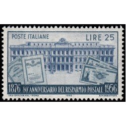 Italia Italy 736 1956 80 Aniv. de la Caja de ahorros postal MNH Italia Italy 736 1956 80 Aniv. de la Caja de ahorros postal MNH