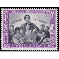 Italia Italy 751 1957 Centenario de la muerte de San Domenico Savio MNH Italia Italy 751 1957 Centenario de la muerte de San Domenico Savio MNH
