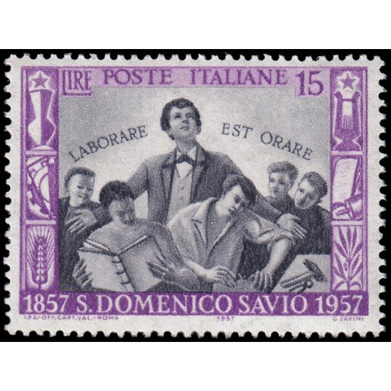 Italia Italy 751 1957 Centenario de la muerte de San Domenico Savio MNH