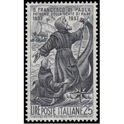 Italia Italy 752 1957 450 Aniv. de la muerte de Francisco de Paula MNH Italia Italy 752 1957 450 Aniv. de la muerte de Francisco de Paula MNH