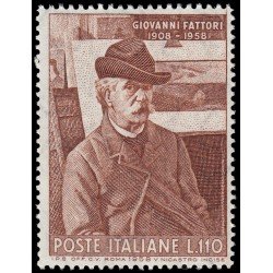Italia Italy 762 11958 50 Aniv. de la murte del pintor Giovanni Fattori MNH Italia Italy 762 11958 50 Aniv. de la murte del pintor Giovanni Fattori MNH