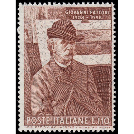 Italia Italy 762 11958 50 Aniv. de la murte del pintor Giovanni Fattori MNH