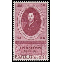 Italia Italy 769 1958 350 Aniv. del físico E. Torricelli MNH Italia Italy 769 1958 350 Aniv. del físico E. Torricelli MNH