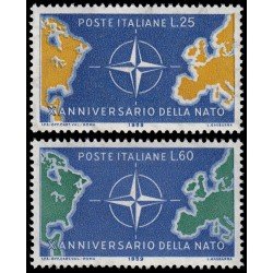 Italia Italy 781/82 1959 10 Aniv. de la OTAN MNH Italia Italy 781/82 1959 10 Aniv. de la OTAN MNH