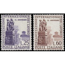 Italia Italy 798/99 1959 40 Aniv. de la Org. Inter. de los Trabajadores Monumento MNH Italia Italy 798/99 1959 40 Aniv. de la Org. Inter. de los Trabajadores Monumento MNH