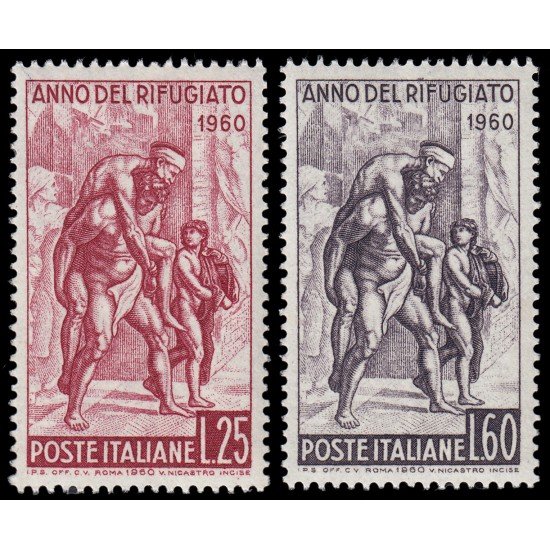 Italia Italy 807/08 1960 Año mundial del refugiado MNH