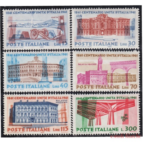 Italia Italy 852/57 1961 Cent. de la Unidad italiana MNH