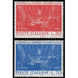 Italia Italy 862/63 1962 50º Aniv. de la muerte del poeta G. Pascoli MNH Italia Italy 862/63 1962 50º Aniv. de la muerte del poeta G. Pascoli MNH