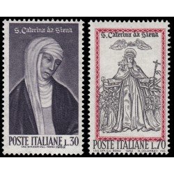 Italia Italy 866/67 1962 5º Centenario de la canonización de Sta. Catalina de Siena MNH Italia Italy 866/67 1962 5º Centenario de la canonización de Sta. Catalina de Siena MNH