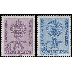 MED/S Italia Italy 876/77 1962 Erradicación del paludismo MNH MED/S Italia Italy 876/77 1962 Erradicación del paludismo MNH