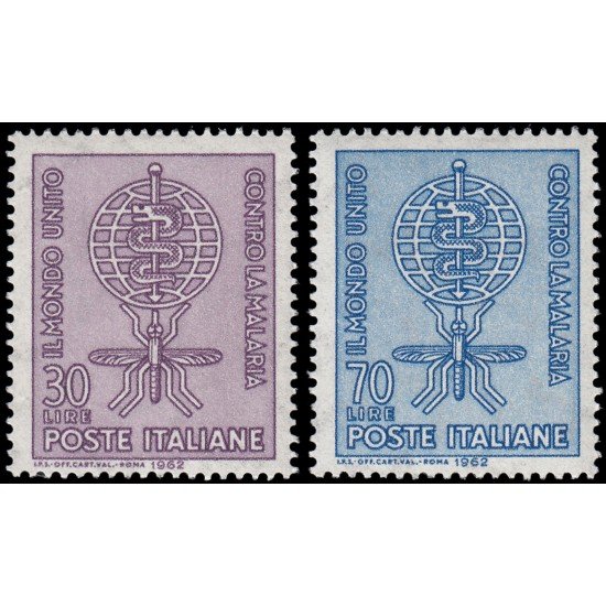 MED/S Italia Italy  876/77 1962  Erradicación del paludismo MNH