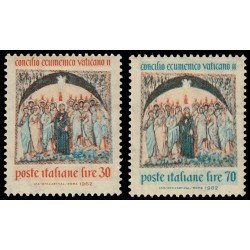 Italia Italy 879/80 1962 Concilio ecuménico del Vaticano MNH Italia Italy 879/80 1962 Concilio ecuménico del Vaticano MNH