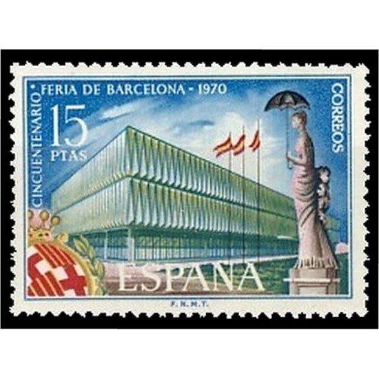 España Spain 1975 1970 Cincuentenario Feria de Barcelona MNH España Spain 1975 1970 Cincuentenario Feria de Barcelona MNH
