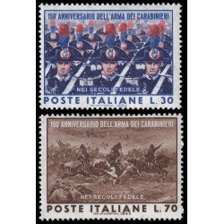 MI1 Italia Italy 904/05 1964 150º Aniv. del cuerpo de carabineros MNH MI1 Italia Italy 904/05 1964 150º Aniv. del cuerpo de carabineros MNH
