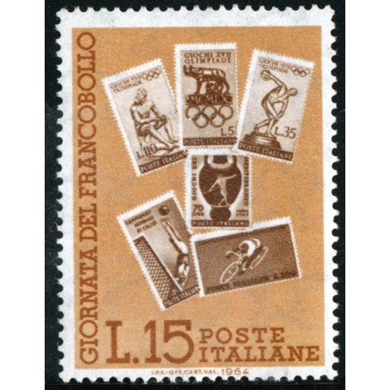 DEP1/S Italia Italy  Nº 915  1964  VI Día del sello Lujo