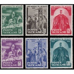 Vaticano 293/98 1960 Año mundial del refugiado MNH Vaticano 293/98 1960 Año mundial del refugiado MNH