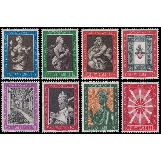 Vaticano 363/70 1962 Apertura del Concilio Vaticano II MNH Vaticano 363/70 1962 Apertura del Concilio Vaticano II MNH
