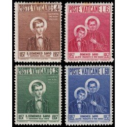 Vaticano 237/40 1957 Cent. muerte St. Dominique Savio MH Vaticano 237/40 1957 Cent. muerte St. Dominique Savio MH