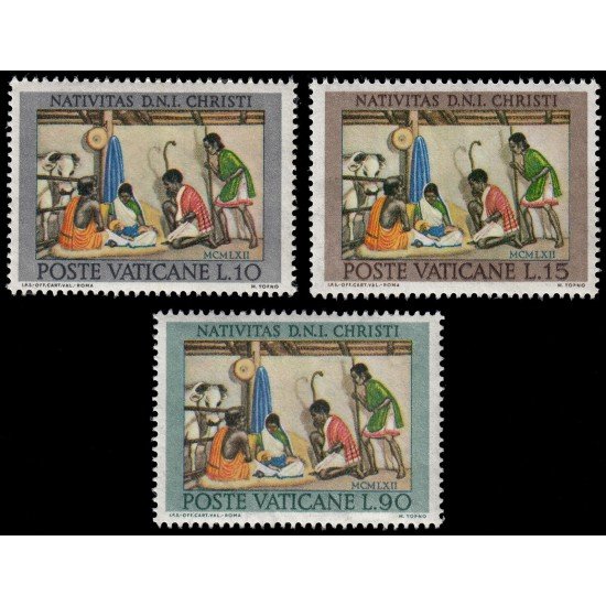 Vaticano 371/73 1962 Navidad MNH Vaticano 371/73 1962 Navidad MNH