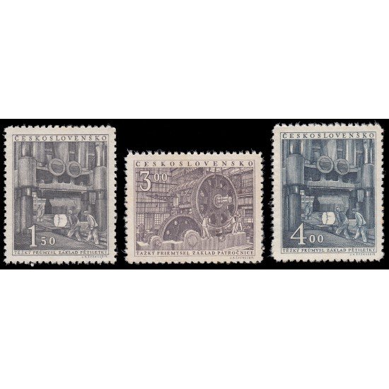 Checoslovaquia Czechoslovakia 560/62 1951 Industria Pesada MNH Checoslovaquia Czechoslovakia 560/62 1951 Industria Pesada MNH