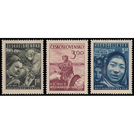 Checoslovaquia Czechoslovakia 563/65 1951 Día Internacional de la Mujer MNH Checoslovaquia Czechoslovakia 563/65 1951 Día Internacional de la Mujer MNH