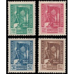 Yugoslavia 445/48 1946 Congreso de los P.T.T. MNH Yugoslavia 445/48 1946 Congreso de los P.T.T. MNH