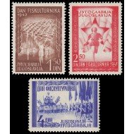 Yugoslavia 463/65 1947 Torneo deportivo nacional, Belgrado MNH