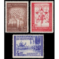 Yugoslavia 463/65 1947 Torneo deportivo nacional, Belgrado MNH Yugoslavia 463/65 1947 Torneo deportivo nacional, Belgrado MNH