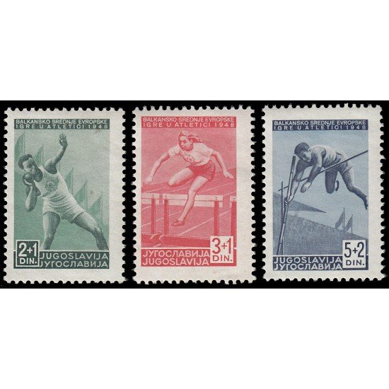 Yugoslavia 502/04 1948 Juegos Balcánicos y Centro-Europeos MNH