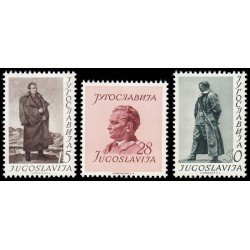 Yugoslavia 607/09 1952 60 aniv. del Mariscal Tito MNH Yugoslavia 607/09 1952 60 aniv. del Mariscal Tito MNH