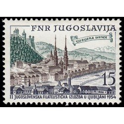 Yugoslavia 655 1954 Exposición de sellos, Liubliana. JUFIZ II MNH Yugoslavia 655 1954 Exposición de sellos, Liubliana. JUFIZ II MNH