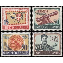Yugoslavia 656/59 1954 150 aniv. del primer levantamiento serbio MNH Yugoslavia 656/59 1954 150 aniv. del primer levantamiento serbio MNH